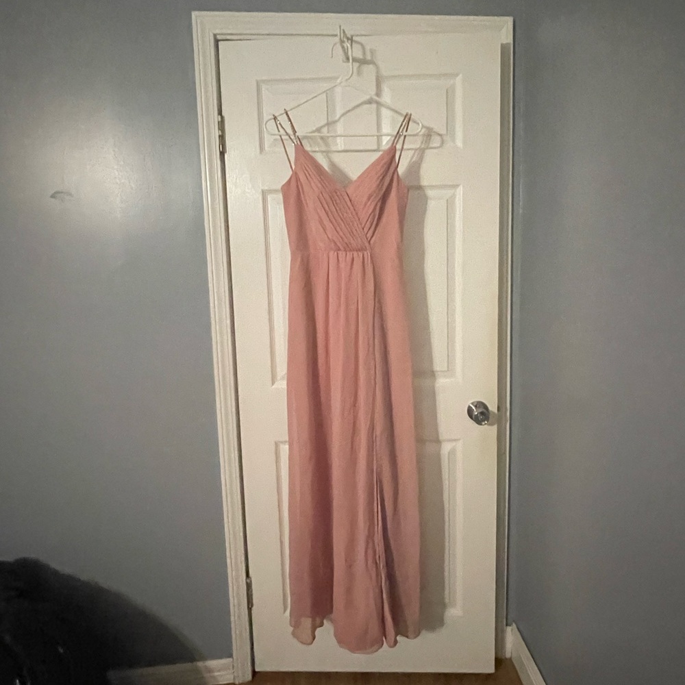 Pink David’s Bridal Bridesmaid Dress